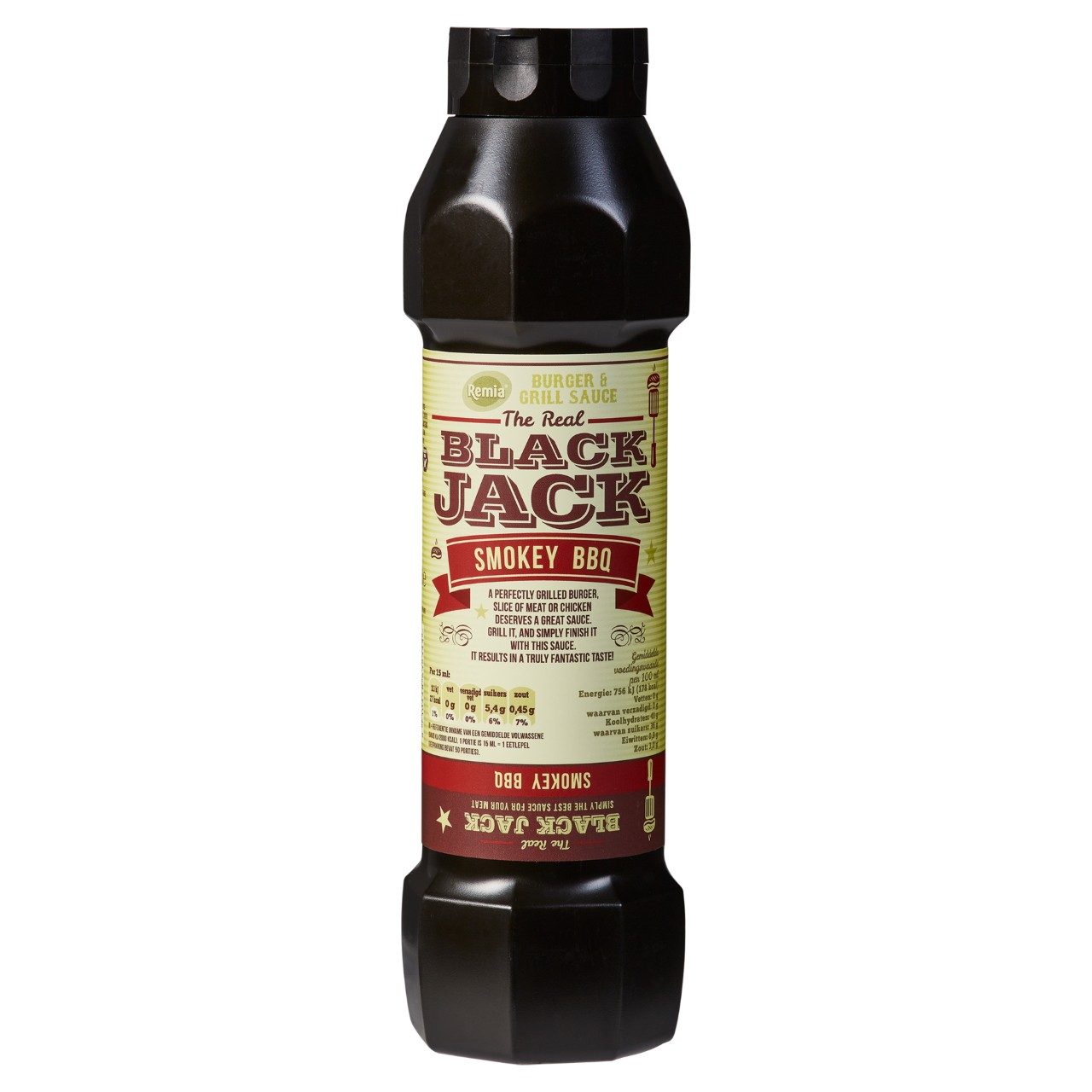 Remia - Black Jack Smokey BBQ 80cl - The Dutch Snackshop