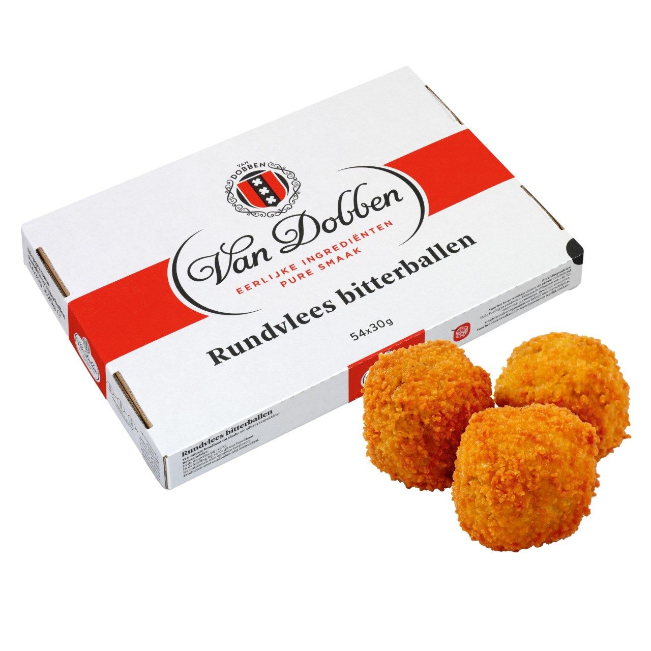 Van Dobben - Rundvleesbitterballen - 54 pieces à 30 grams - The Dutch Snackshop