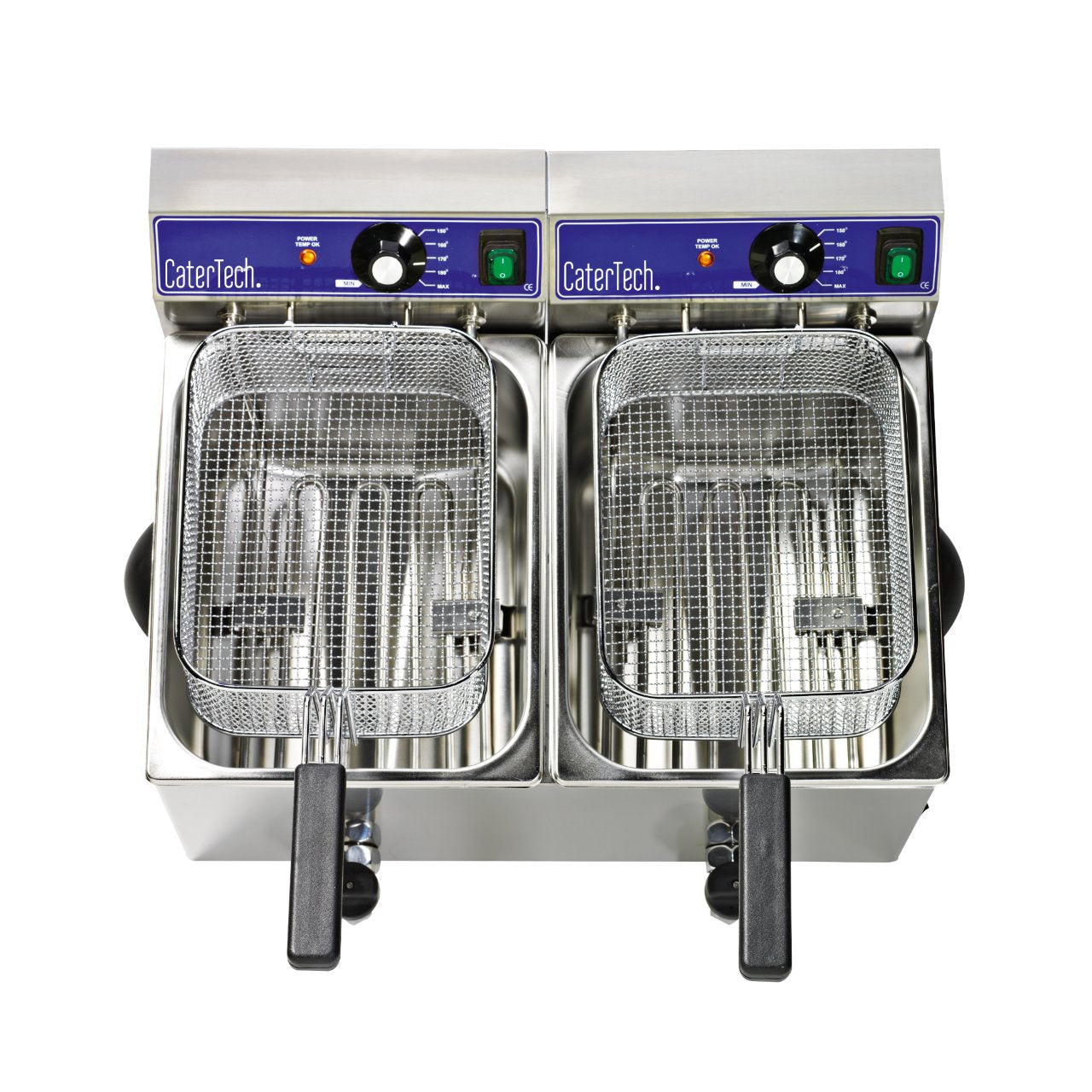 CaterTech friteuse 2 x 8 liter met kraan