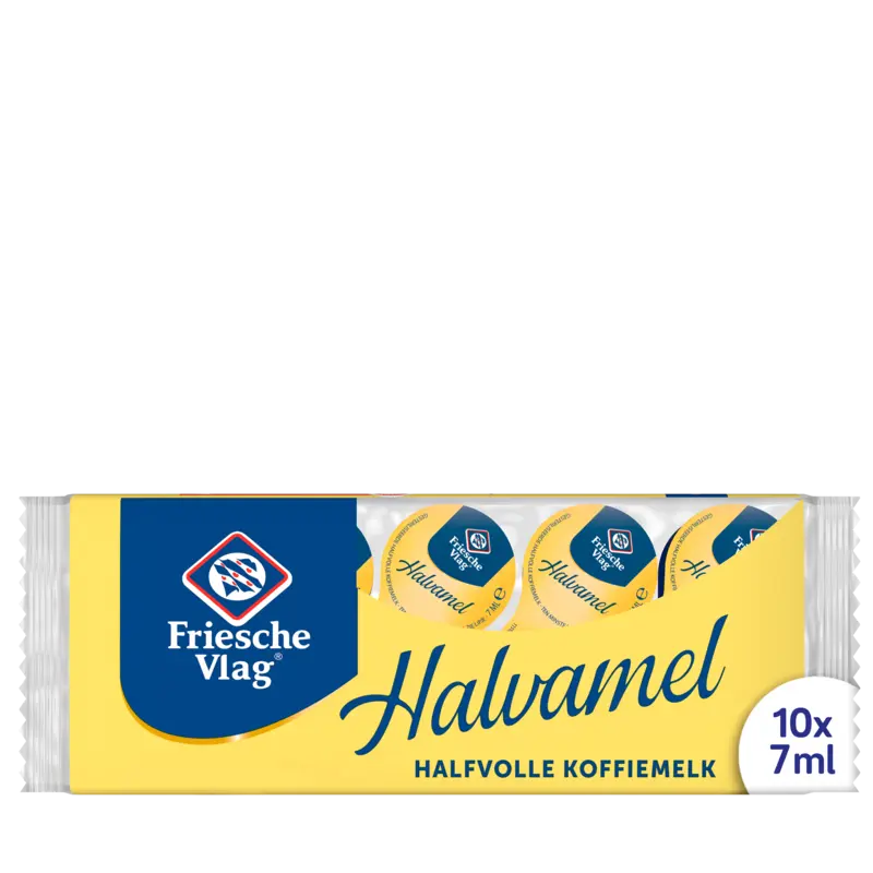 Friesche Vlag Halvamel halfvolle koffiemelk 10 x 7 ml