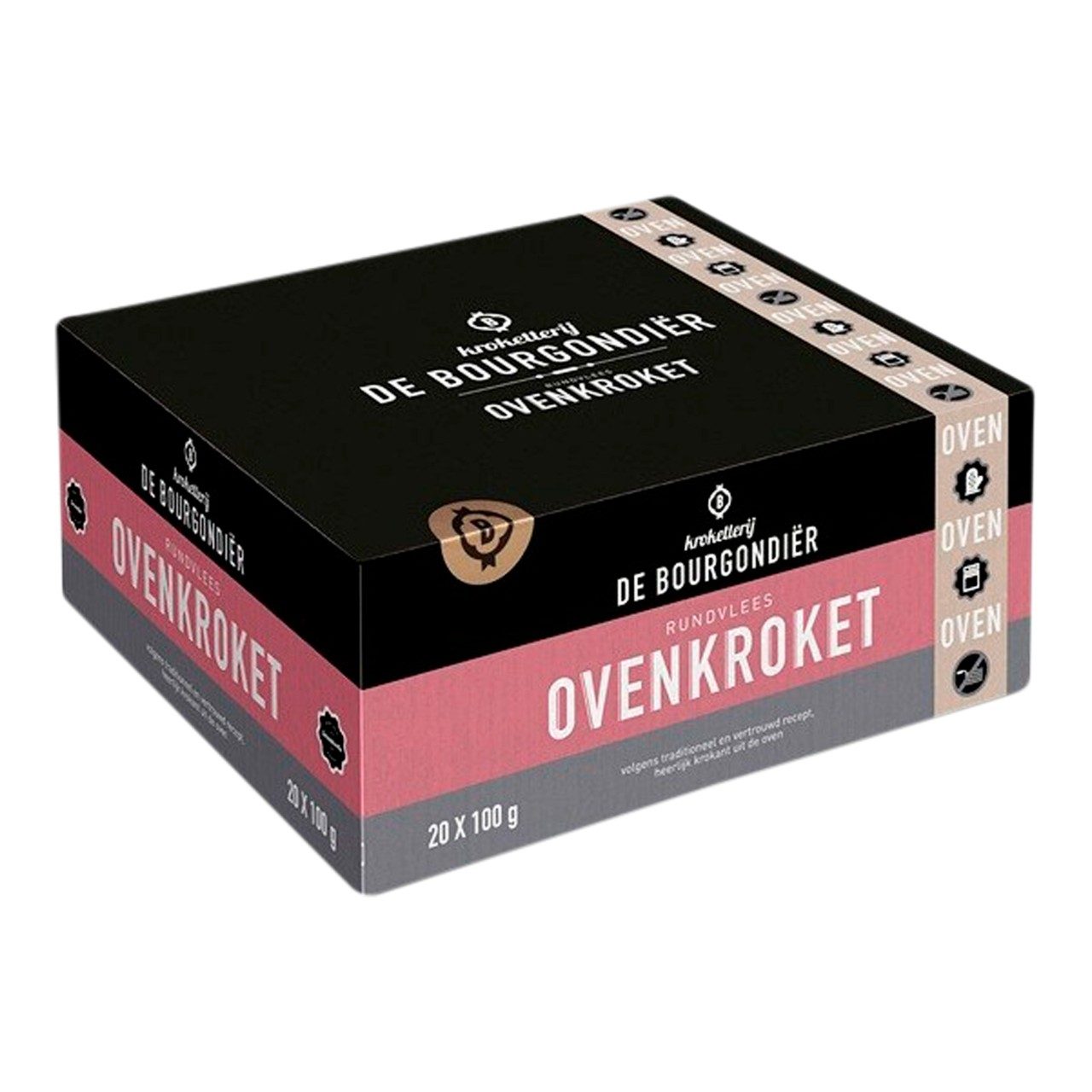 De Bourgondiër - Ovenkroket bourgondisch - 20 pieces à 100 grams - The Dutch Snackshop