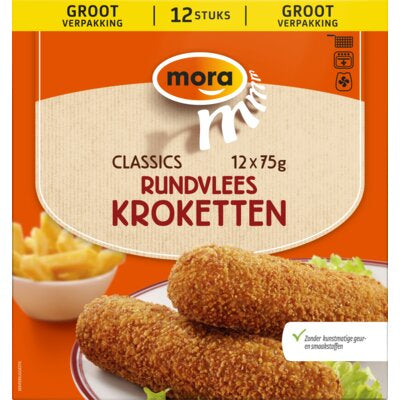Mora Classics rundvlees krokettten 12 pcs - The Dutch Snackshop