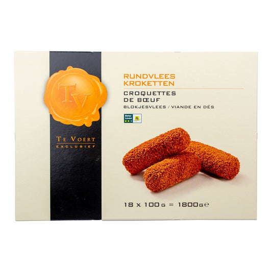 Te Voer - Rundvlees kroketten 18 pieces à 100 grams - The Dutch Snackshop