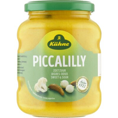 Kühne Ambachtelijke piccalilly zoetzuur 360gr - The Dutch Snackshop
