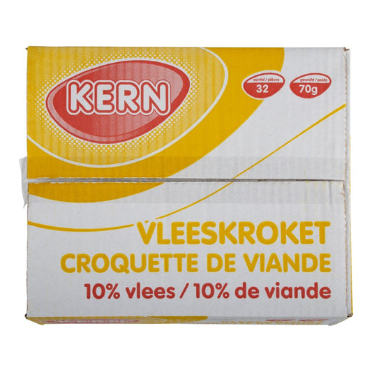Kern - Kroket 10% vlees - 32 pieces à 70 grams - The Dutch Snackshop