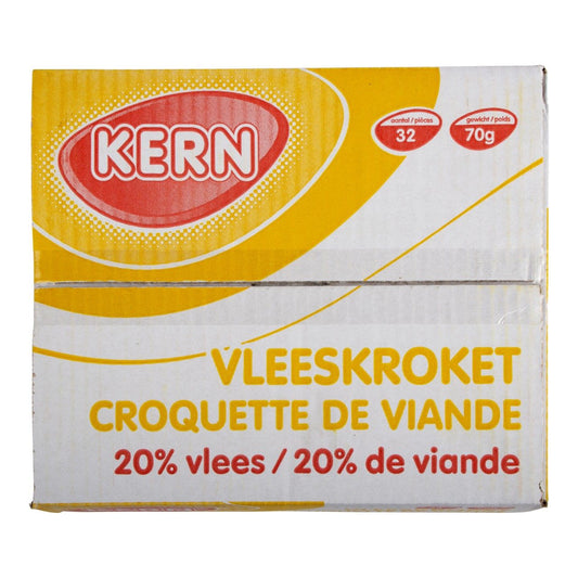 Kern - Kroket 20% vlees - 32 pieces à 70 grams - The Dutch Snackshop