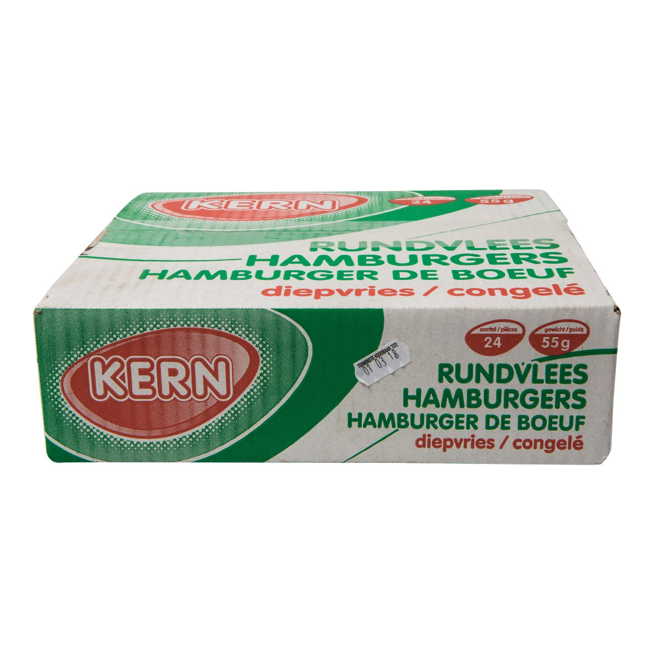 Kern - Runderhamburger rauw - 24 pieces à 55 grams - The Dutch Snackshop