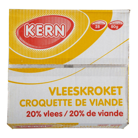 Kern - Vleeskroket 20% vlees - 28 pieces à 80 grams - The Dutch Snackshop