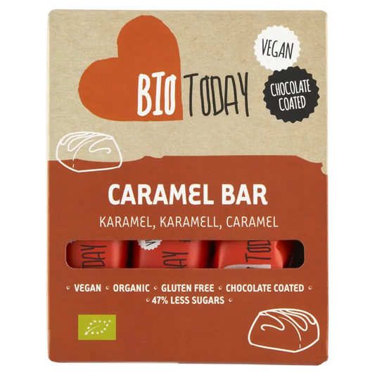 BioToday Vegan choco bar karamel glutenvrij 120 g