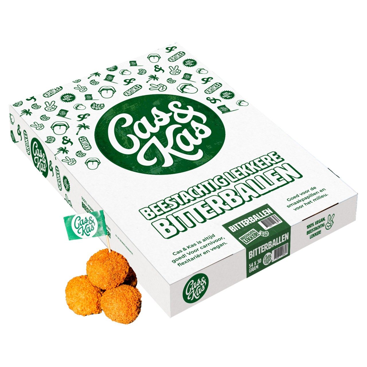 Cas&Kas vegan bitterballen doos 54 x 30 gram