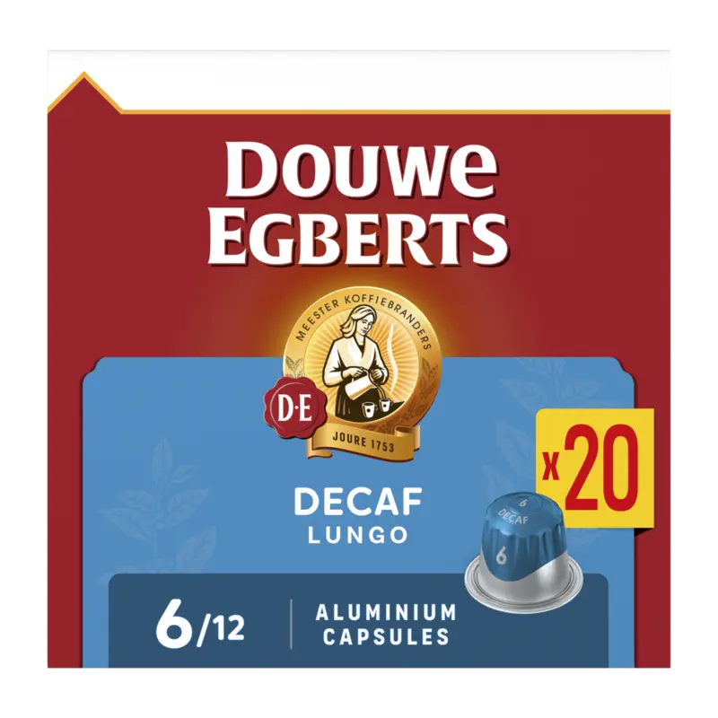 Douwe Egberts Lungo decaf capsules 20 stuks