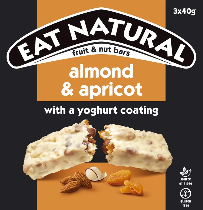 Eat Natural Fruit & nut bars amandel en abrikoos glutenvrij 3 x 40 g