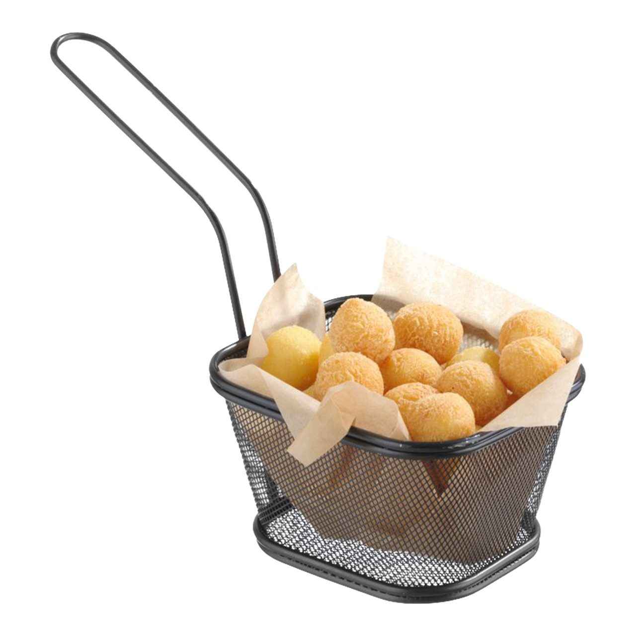 Hendi Frituurmandje stapelbaar 105x90x60mm zwart