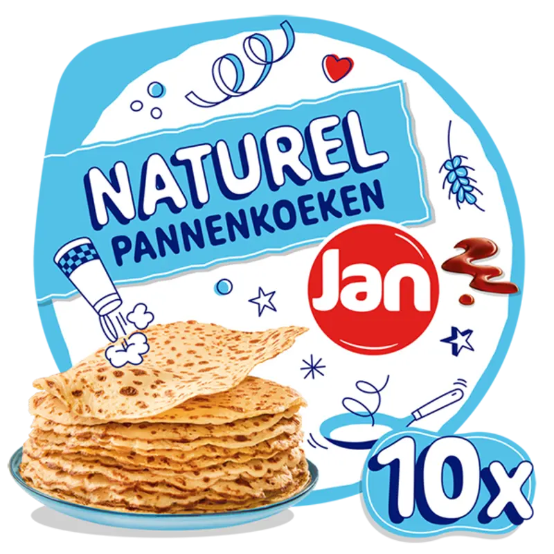Jan Pannenkoeken naturel 10 stuks 675 g