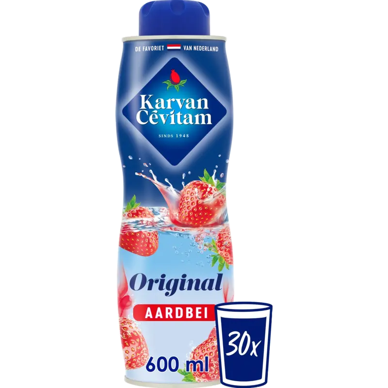 Karvan Cevitam Original aardbei siroop 600 ml