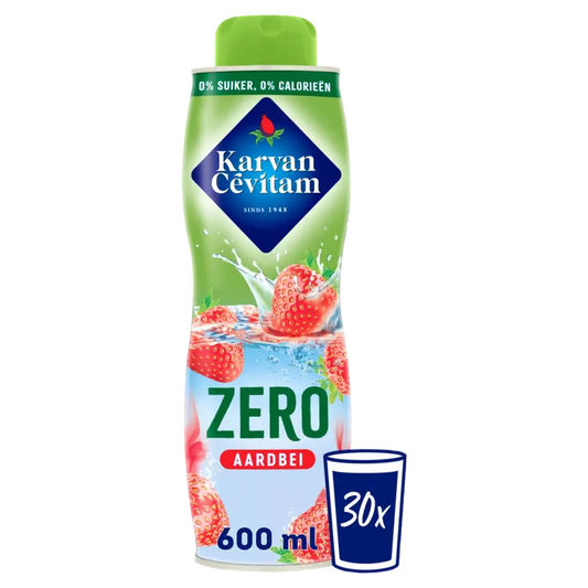 Karvan Cévitam Zero aardbei siroop 0,6 l