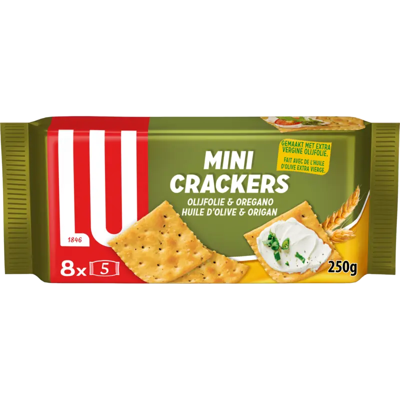 LU Mini crackers olijfolie en oregano 250 g