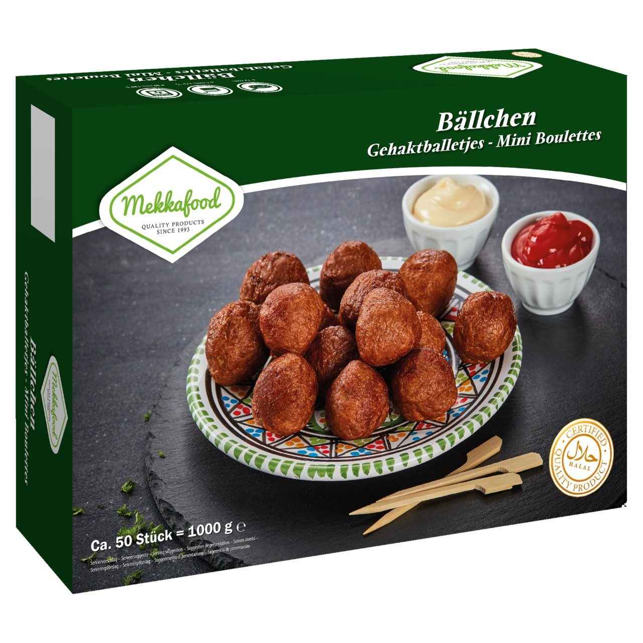 Mekkafood Gehaktballetjes kip - 50 x 20g