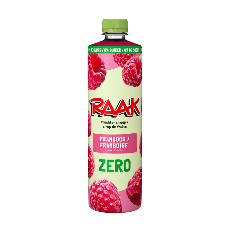 Raak Vruchtensiroop frambozen zero sugar 0,75 l