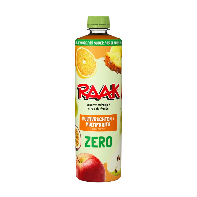 Raak Vruchtensiroop multivruchten zero sugar 0,75 l