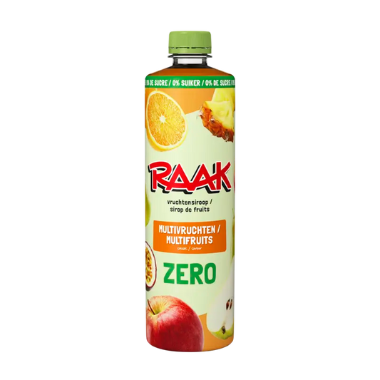 Raak Vruchtensiroop multivruchten zero sugar 0,75 l