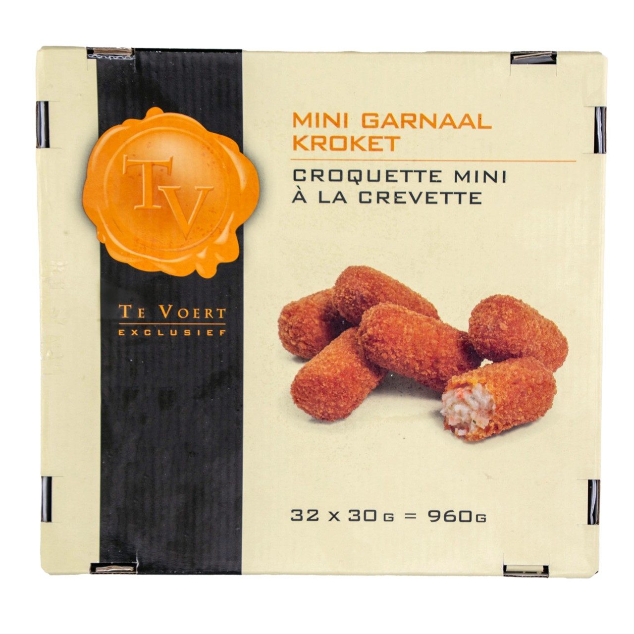 Te Voert Garnaal Mini Kroket doos 32 x 30 gram