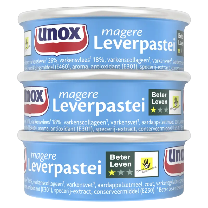 Unox Magere leverpastei 3-pack