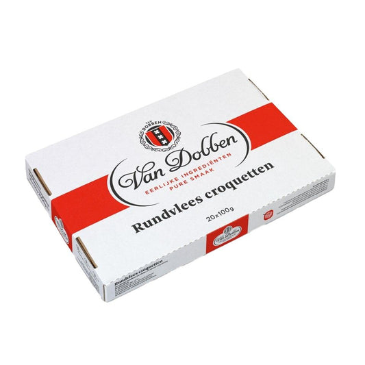 Van Dobben - Rundvleescroquetten - 20 pieces à 100 grams - The Dutch Snackshop