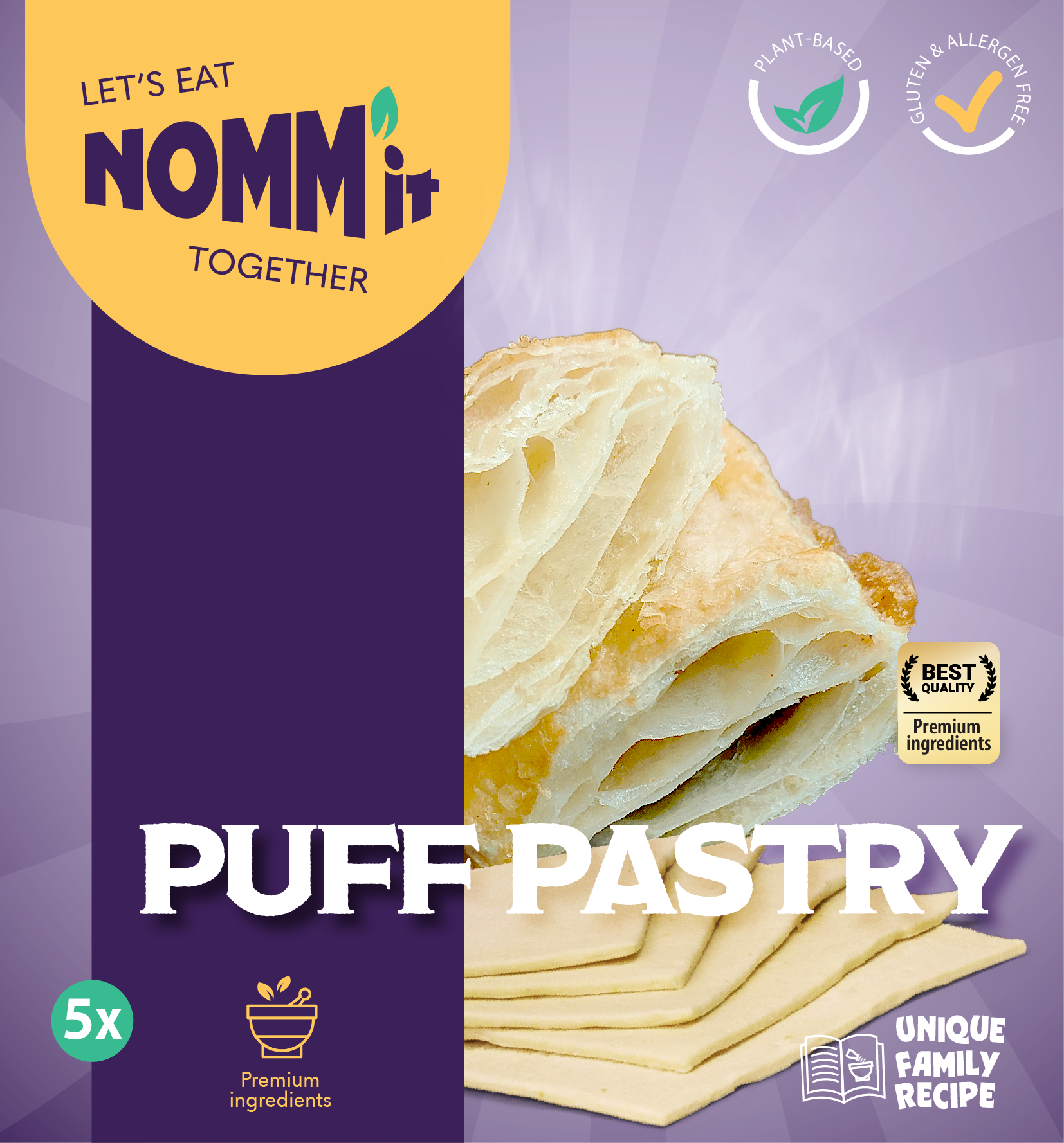 NOMM'it Bladerdeeg 5x Stuks - The Dutch Snackshop